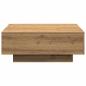 Preview: Couchtisch Artisan Eiche 80x80x31 cm Holzwerkstoff