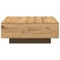 Preview: Couchtisch Artisan Eiche 80x80x31 cm Holzwerkstoff