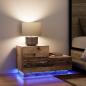 Preview: Nachttisch mit LED-Lichtern Altholz 70 x 36 x 40,5 cm