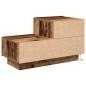 Preview: Nachttisch mit LED-Lichtern Altholz 70 x 36 x 40,5 cm