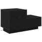 Preview: Nachttisch mit LED-Lichtern Schwarz Eiche 70 x 36 x 40,5 cm