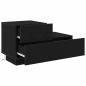 Preview: Nachttisch mit LED-Lichtern Schwarz Eiche 70 x 36 x 40,5 cm