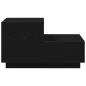 Preview: Nachttisch mit LED-Lichtern Schwarz Eiche 70 x 36 x 40,5 cm