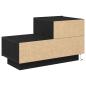 Preview: Nachttisch mit LED-Lichtern Schwarz Eiche 70 x 36 x 40,5 cm
