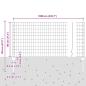 Preview: Euro Zaun mit 5 U-Pfosten Grau 0,8x10 m Stahl