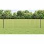 Preview: Euro Zaun mit 5 U Pfosten Grau 0.6x10 m Stahl