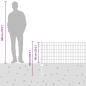 Preview: Euro Zaun mit 5 U Pfosten Grau 0.6x10 m Stahl