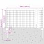 Preview: Euro-Zaun mit 11 U-Posten Grau 0,6x25 m Stahl