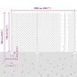 Preview: Kettenzaun mit 10 U-Pfosten Grün 1.4x10 m Stahl