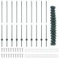 Preview: Kettenzaun mit 10 U-Pfosten Grün 1.4x10 m Stahl