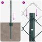 Preview: Drahtzaun mit 22 U-Posts Grün 0.4x25 m Stahl