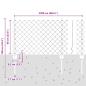 Preview: Drahtzaun mit 22 U-Pfosten Grün 0.6x25 m Stahl