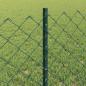 Preview: Drahtzaun mit 22 U-Pfosten Grün 0.6x25 m Stahl