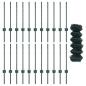Preview: Drahtzaun mit 22 U-Pfosten Grün 0.6x25 m Stahl