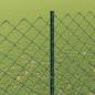 Preview: Kettenzaun mit 22 U-Posten Grün 1,6x25 m Stahl