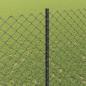 Preview: Kettengliedzaun mit 20 U-Pfosten grau 1,4x10 m Stahl