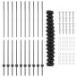 Preview: Drahtzaun mit 20 U-Posts grau 1,6x10 m Stahl