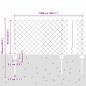 Preview: Drahtzaun mit 10 U Pfosten Grau 0,6x10 m Stahl