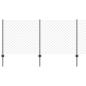 Preview: Kettenzaun mit 20 U-Posten Grau 1x10 m Stahl