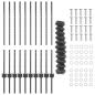 Preview: Kettenzaun mit 20 U-Posten Grau 1x10 m Stahl