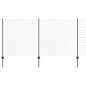 Preview: Drahtzaun mit 20 U-Pfosten Grau 1,2x10 m Stahl
