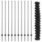 Preview: Kettengliedzaun mit 20 U-Posten Grau 1,6x10 m Stahl