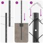Preview: Kettengliedzaun mit 20 U-Posten Grau 1,6x10 m Stahl