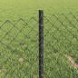 Preview: Kettenzaun mit 22 U-Posten Grau 0,4x25 m Stahl