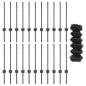 Preview: Maschendrahtzaun mit 22 U-Posten Grau 0,6x25 m Stahl
