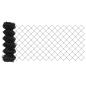 Preview: Kettengliedzaun mit 22 U Pfosten Grau 0.8x25 m Stahl