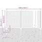 Preview: Kettengliedzaun mit 22 U Pfosten Grau 0.8x25 m Stahl