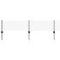 Preview: Kettengliedzaun mit 22 U-Posten Grau 0,4x25 m Stahl