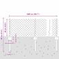Preview: Kettengitterzaun mit 10 U-Posts Silber 0,4x10 m Stahl