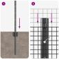 Preview: Geschweißter Drahtzaun mit 22 U-Pfosten grau 0.5x50 m Stahl