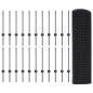 Preview: Geschweißter Drahtzaun mit 22 U-Posts Grau 0.6x50 m Stahl