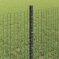 Preview: Schweißdrahtzaun mit 22 U-Posten Grau 0,6x50 m Stahl
