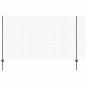 Preview: Schweißdrahtzaun mit 44 U-Pfosten Grau 1.4x50 m Stahl