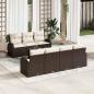 Preview: ARDEBO.de - Gartensofa-set 8 stk. Braun Poly-Rattan