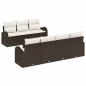 Preview: Gartensofa-set 8 stk. Braun Poly-Rattan