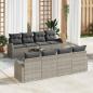 Preview: ARDEBO.de - Gartensofa-set Hellgrau 55 x 55 x 37 cm Poly-Rattan