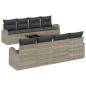 Preview: Gartensofa-set Hellgrau 55 x 55 x 37 cm Poly-Rattan