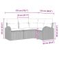 Preview: 4-teiliges Garten Sofa Set mit Kissen Beige Poly Rattan
