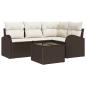 Preview: ARDEBO.de - 4-teiliges Garten Sofa Set mit Kissen Grau Poly Rattan