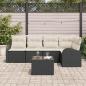 Preview: 5-teiliges Garten Sofa Set mit Kissen Braun Poly Rattan