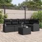 Preview: ARDEBO.de - 6-teiliges Garten-Sofa-Set mit Kissen Beige Poly-Rattan