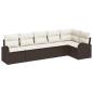 Preview: Gartensofa-set 6 pcs Braun Poly-Rattan