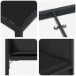 Preview: 5-teiliges Gartenessen-Set mit Kissen in Schwarz aus Poly-Rattan