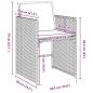 Preview: 5-teiliges Gartenessen-Set mit Kissen in Schwarz aus Poly-Rattan
