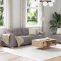 Preview: 2-teiliges Sofa Set mit Kissen aus taupe Stoff