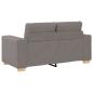 Preview: 2-teiliges Sofa Set mit Kissen aus taupe Stoff